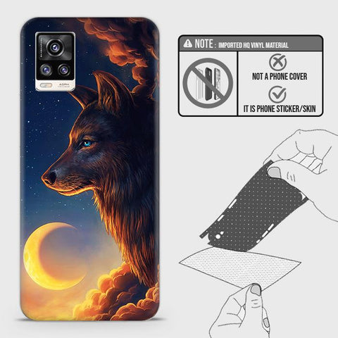 Vivo V20 Back Skin - Design 5 - Mighty Wolf Skin Wrap Back Sticker