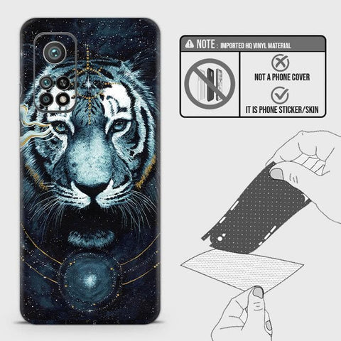 Xiaomi Mi 10T Pro Back Skin - Design 4 - Vintage Galaxy Tiger Skin Wrap Back Sticker