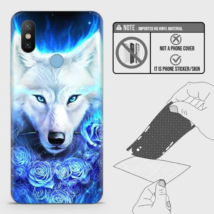 Xiaomi Mi A2 / Mi 6X Back Skin - Design 2 - Vintage Galaxy Wolf Skin Wrap Back Sticker