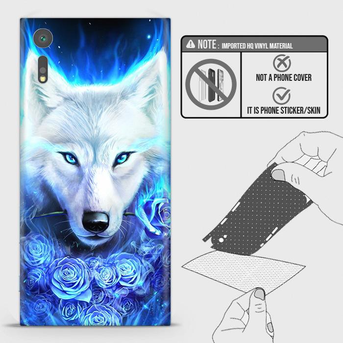 Sony Xperia XZS Back Skin - Design 2 - Vintage Galaxy Wolf Skin Wrap Back Sticker