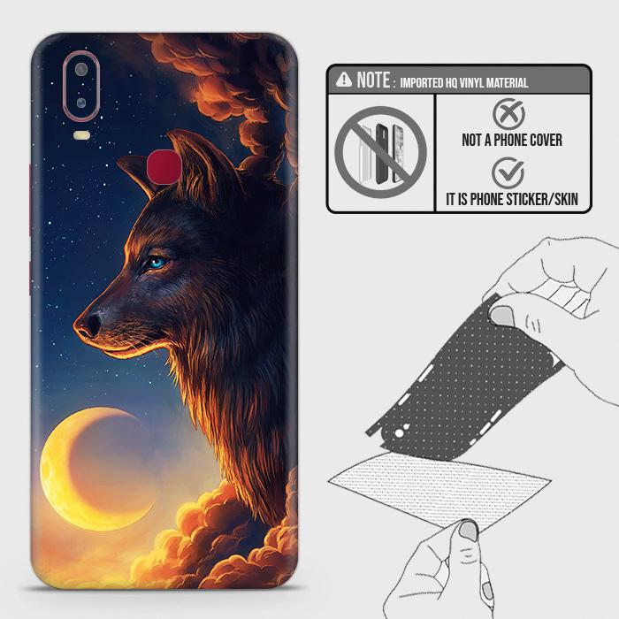 Vivo Y15 Back Skin - Design 5 - Mighty Wolf Skin Wrap Back Sticker