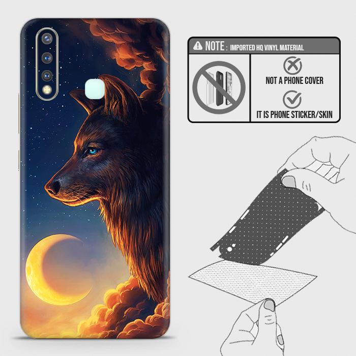 Vivo Y19 Back Skin - Design 5 - Mighty Wolf Skin Wrap Back Sticker