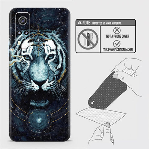 Vivo Y51a Back Skin - Design 4 - Vintage Galaxy Tiger Skin Wrap Back Sticker Without Sides