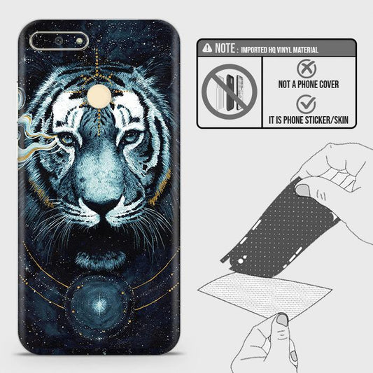 Huawei Y6 Prime 2018 / Honor 7A Back Skin - Design 4 - Vintage Galaxy Tiger Skin Wrap Back Sticker