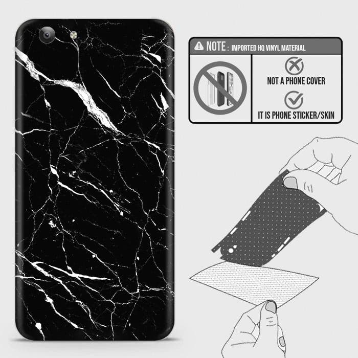 Vivo Y71 Back Skin - Design 6 - Trendy Black Marble Skin Wrap Back Sticker