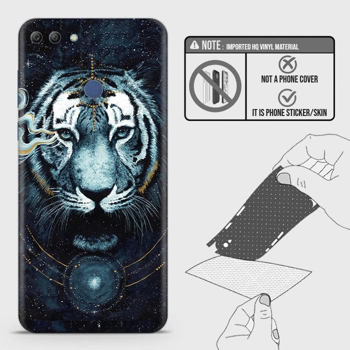 Huawei Y9 2018 Back Skin - Design 4 - Vintage Galaxy Tiger Skin Wrap Back Sticker