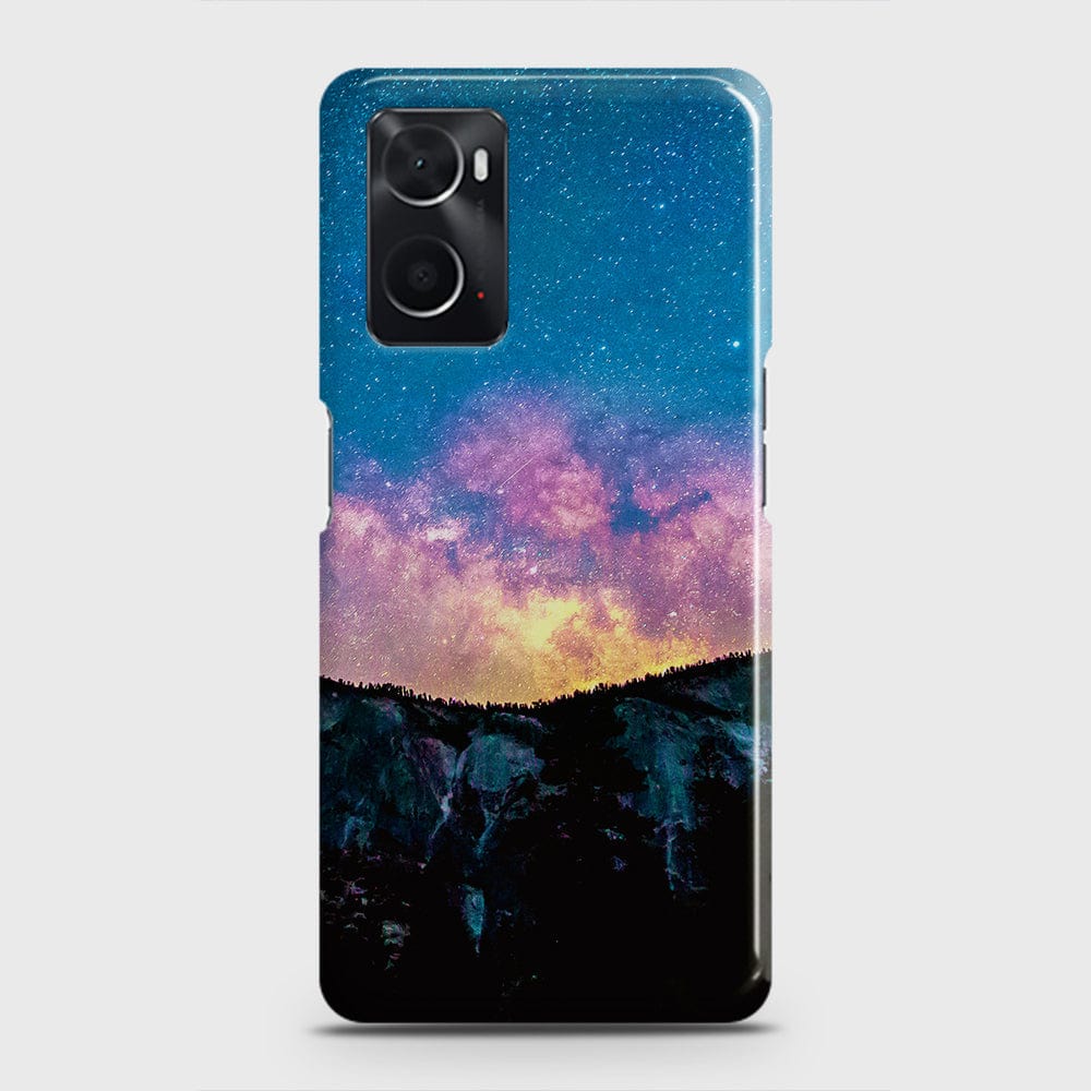 Oppo A96 4G Cover - Matte Finish - Embrace Dark Galaxy  Trendy Printed Hard Case with Life Time Colors Guarantee