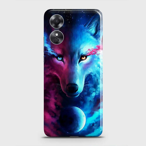 Oppo A17 Cover - Infinity Wolf Trendy Printed Hard Case with Life Time Colors Guarantee