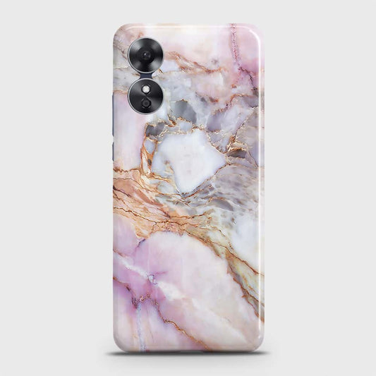 Oppo A17 Cover - Violet Sky Marble Trendy Printed Hard Case with Life Time Colors Guarantee