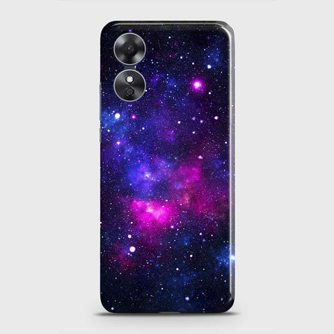 Oppo A17 Cover - Dark Galaxy Stars Modern Printed Hard Case with Life Time Colors Guarantee