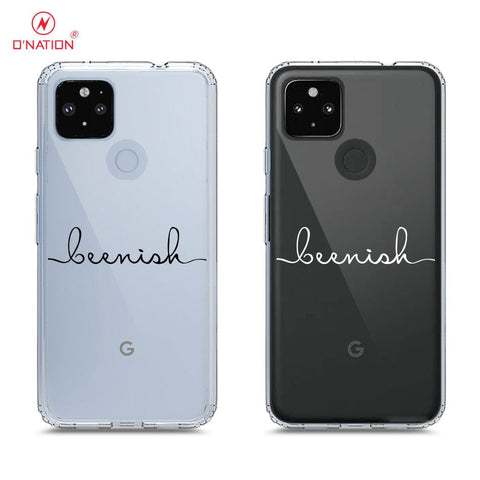 Google Pixel 4a 5G Cover - Personalised Name Series - 8 Designs - Clear Phone Case - Soft Silicon Borders