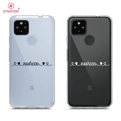 Google Pixel 4a 5G Cover - Personalised Name Series - 8 Designs - Clear Phone Case - Soft Silicon Borders