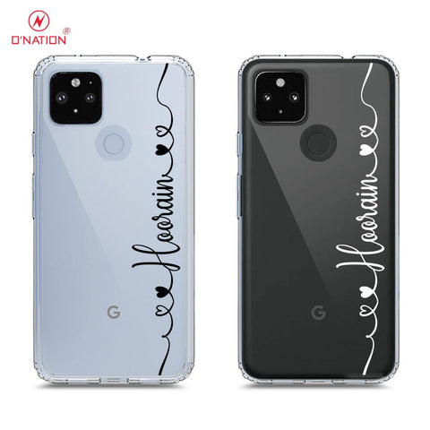 Google Pixel 4a 5G Cover - Personalised Name Series - 8 Designs - Clear Phone Case - Soft Silicon Borders