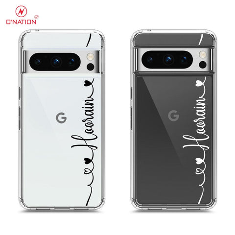 Google Pixel 8 Pro Cover - Personalised Name Series - 8 Designs - Clear Phone Case - Soft Silicon Borders