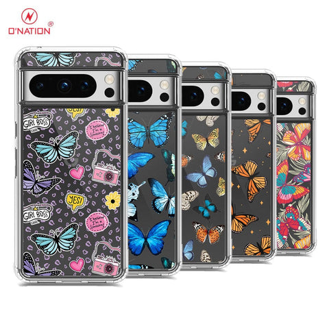 Google Pixel 8 Pro Cover - O'Nation Butterfly Dreams Series - 9 Designs - Clear Phone Case - Soft Silicon Borders