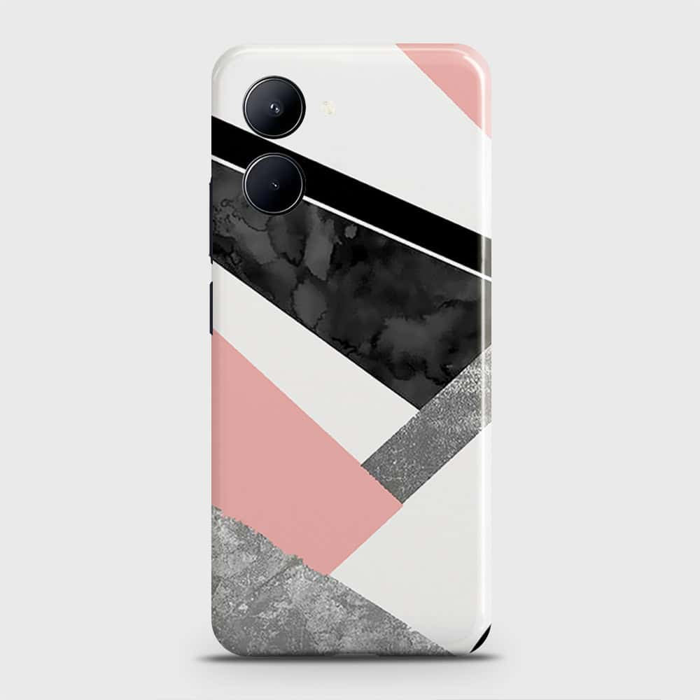 Realme C33 Cover - Geometric Luxe Marble Trendy Printed Hard Case with Life Time Colors Guarantee