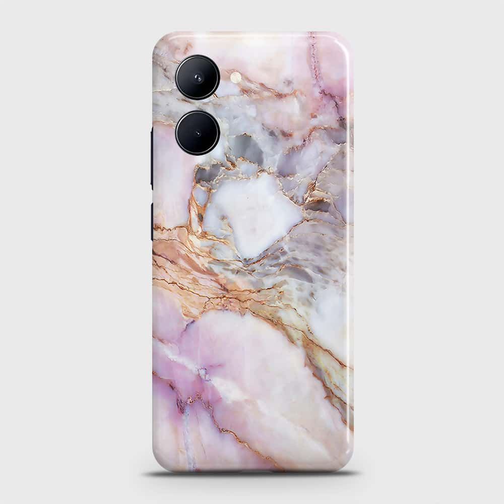 Realme C33 Cover - Violet Sky Marble Trendy Printed Hard Case with Life Time Colors Guarantee