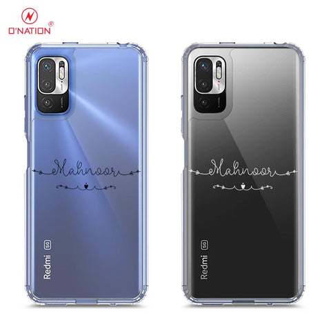 Xiaomi Redmi Note 10 5G Cover - Personalised Name Series - 8 Designs - Clear Phone Case - Soft Silicon Borders