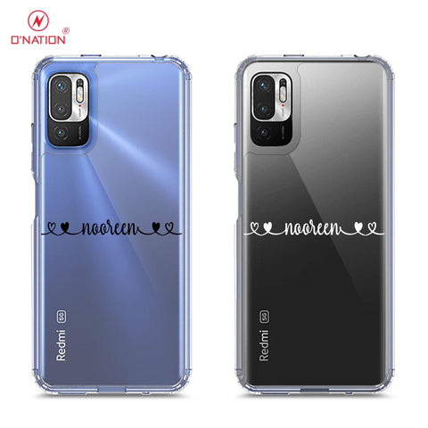 Xiaomi Redmi Note 10 5G Cover - Personalised Name Series - 8 Designs - Clear Phone Case - Soft Silicon Borders