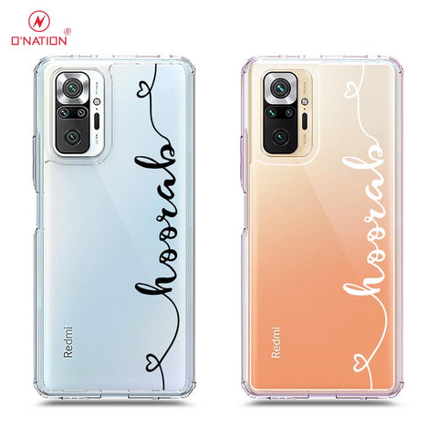 Xiaomi Redmi Note 10 Pro 4G Cover - Personalised Name Series - 8 Designs - Clear Phone Case - Soft Silicon Borders