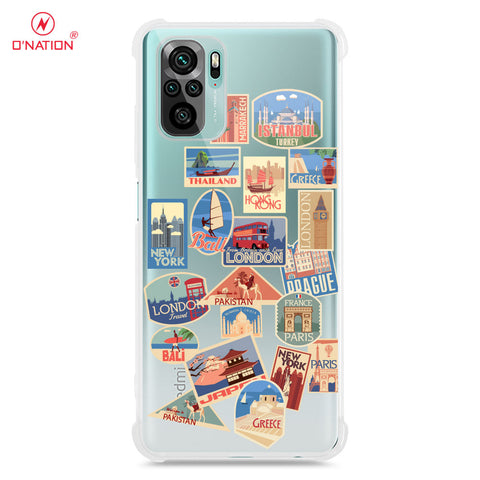 Xiaomi Redmi Note 10S Cover - Personalised Boarding Pass Ticket Series - 5 Designs - Clear Phone Case - Soft Silicon Borders