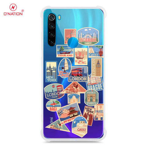 Xiaomi Redmi Note 8 Cover - Personalised Boarding Pass Ticket Series - 5 Designs - Clear Phone Case - Soft Silicon Borders