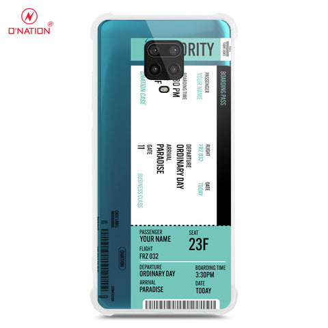 Xiaomi Redmi Note 9 Pro Cover - Personalised Boarding Pass Ticket Series - 5 Designs - Clear Phone Case - Soft Silicon Borders