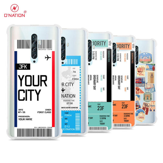 Oppo Reno 2Z Cover - Personalised Boarding Pass Ticket Series - 5 Designs - Clear Phone Case - Soft Silicon Borders