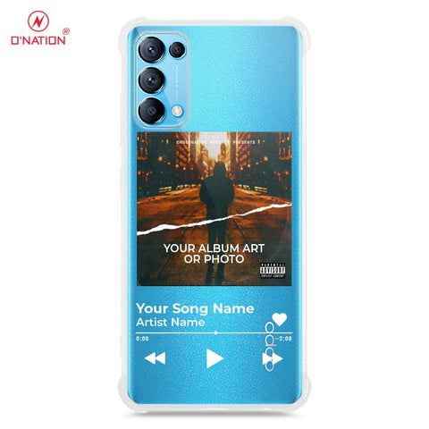 Oppo Reno 5 4G Cover - Personalised Album Art Series - 4 Designs - Clear Phone Case - Soft Silicon Borders