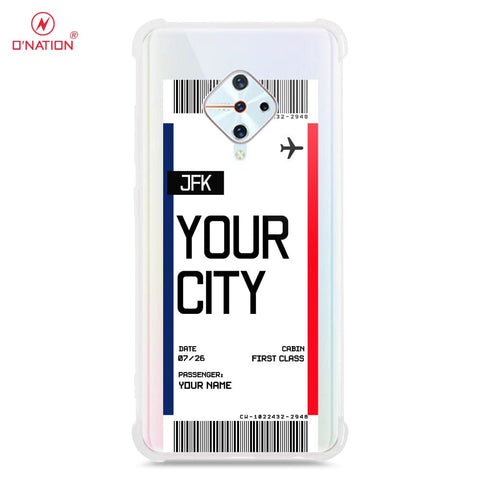 Vivo S1 Pro Cover - Personalised Boarding Pass Ticket Series - 5 Designs - Clear Phone Case - Soft Silicon Borders