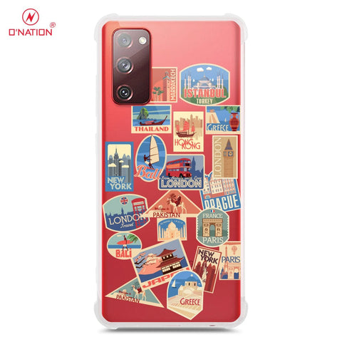 Samsung Galaxy S20 FE Cover - Personalised Boarding Pass Ticket Series - 5 Designs - Clear Phone Case - Soft Silicon Borders