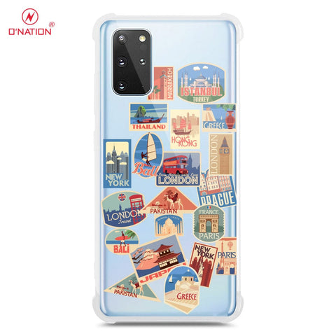 Samsung Galaxy S20 Plus Cover - Personalised Boarding Pass Ticket Series - 5 Designs - Clear Phone Case - Soft Silicon Borders