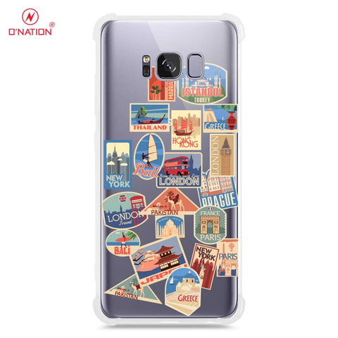 Samsung Galaxy S8 Cover - Personalised Boarding Pass Ticket Series - 5 Designs - Clear Phone Case - Soft Silicon Borders