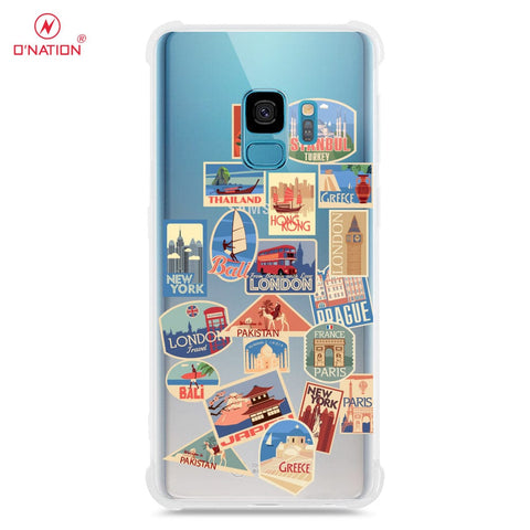 Samsung Galaxy S9 Cover - Personalised Boarding Pass Ticket Series - 5 Designs - Clear Phone Case - Soft Silicon Borders