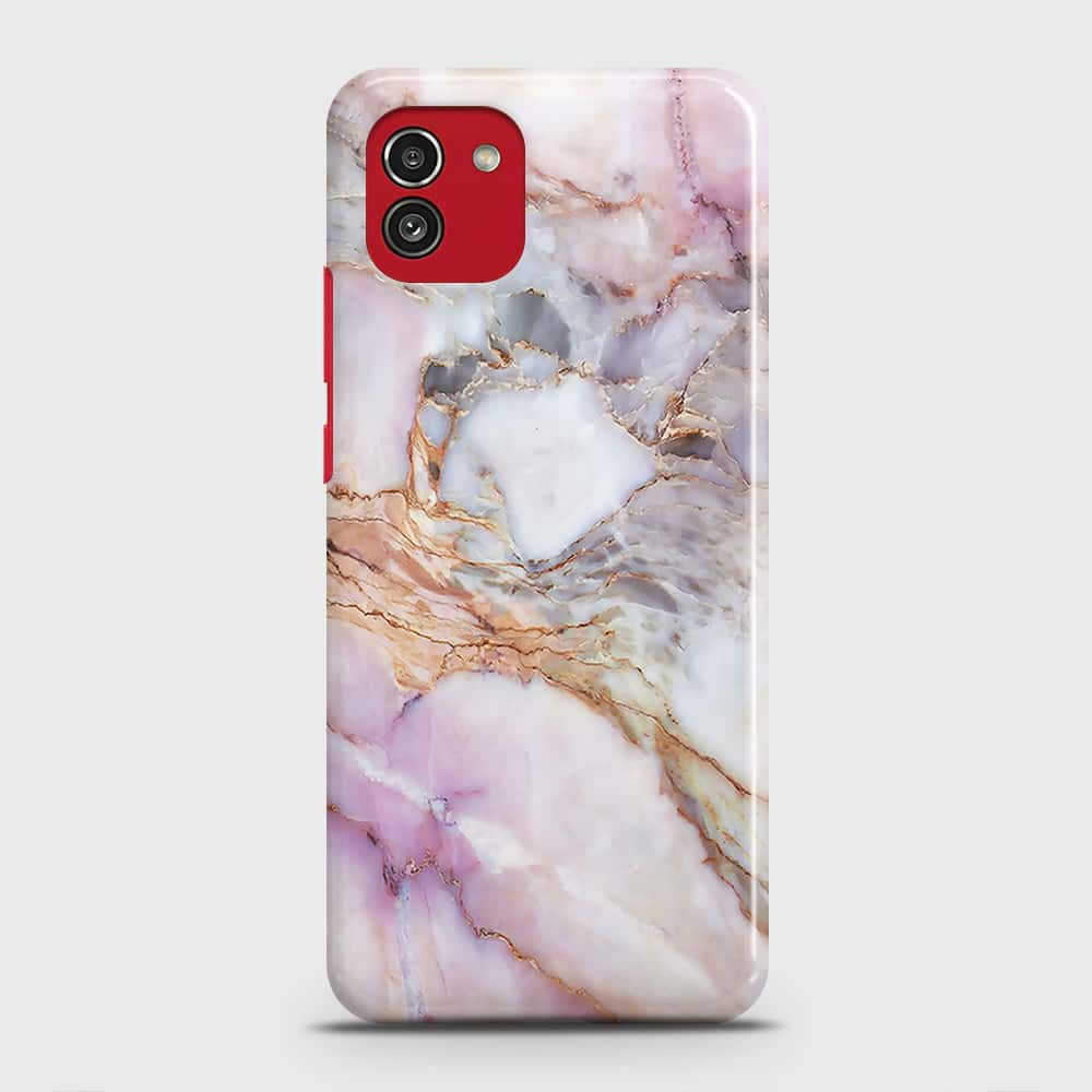 Samsung Galaxy A03 Cover - Violet Sky Marble Trendy Printed Hard Case with Life Time Colors Guarantee (Fast Delivery)