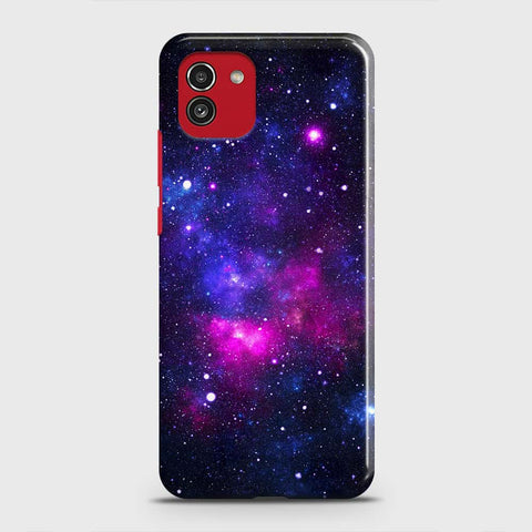 Samsung Galaxy A03 Cover - Dark Galaxy Stars Modern Printed Hard Case with Life Time Colors Guarantee