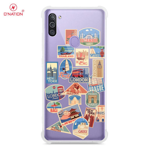 Samsung Galaxy A11 Cover - Personalised Boarding Pass Ticket Series - 5 Designs - Clear Phone Case - Soft Silicon Borders