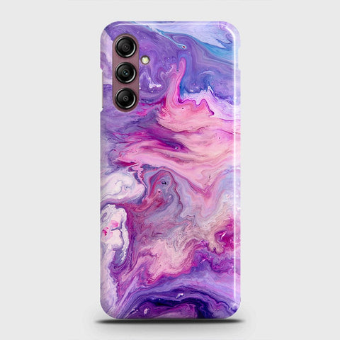 Samsung Galaxy A14 5G Cover - Chic Blue Liquid Marble Printed Hard Case with Life Time Colors Guarantee