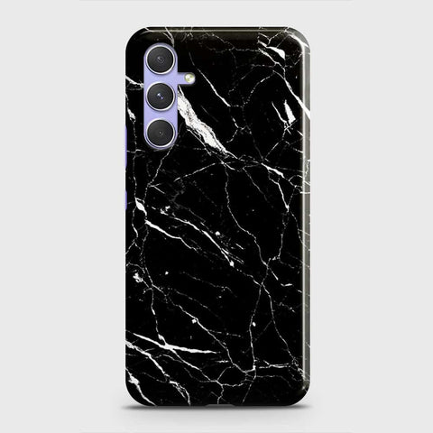 Samsung Galaxy A34 5G Cover - Trendy Black Marble Printed Hard Case with Life Time Colors Guarantee