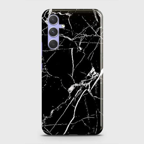 Samsung Galaxy A34 5G Cover - Black Modern Classic Marble Printed Hard Case with Life Time Colors Guarantee