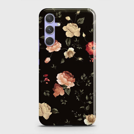 Samsung Galaxy A54 5G Cover - Dark Rose Vintage Flowers Printed Hard Case with Life Time Colors Guarantee