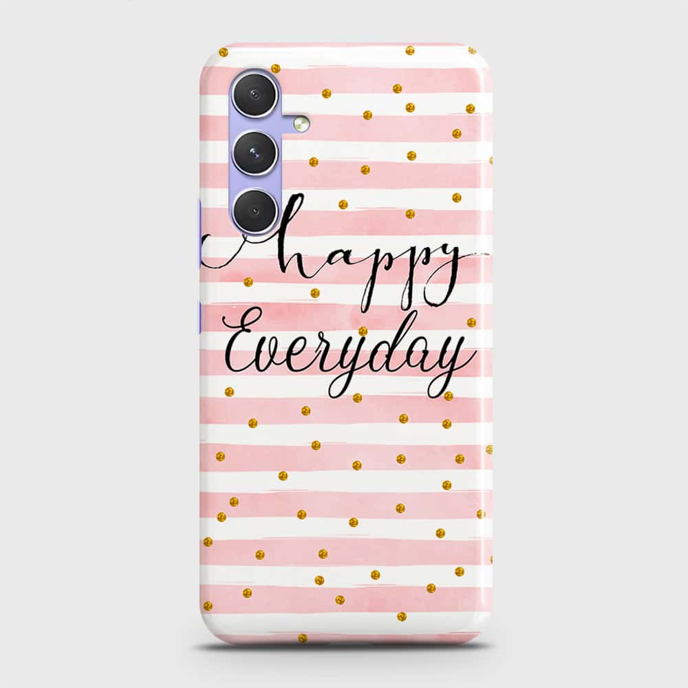 Samsung Galaxy A54 5G Cover - Trendy Happy Everyday Printed Hard Case with Life Time Colors Guarantee