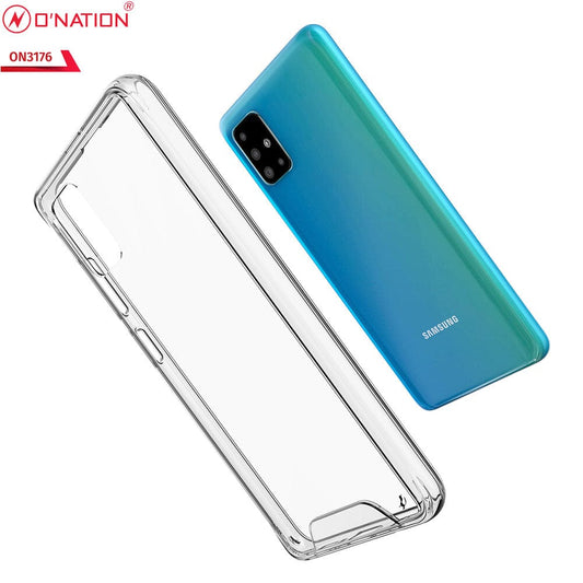 Samsung Galaxy A31 Cover - ONation Essential Series - Premium Quality No Yellowing Drop Tested Tpu+Pc Clear Soft Edges