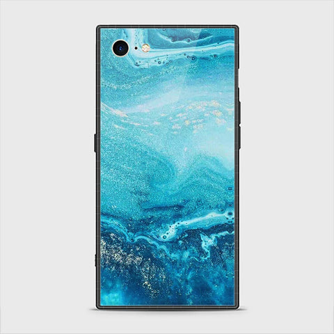 iPhone 8 Cover - Mystic Marble Series - HQ Ultra Shine Premium Infinity Glass Soft Silicon Borders Casee