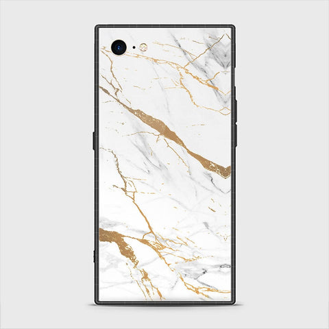 iPhone 8 Cover - Mystic Marble Series - HQ Ultra Shine Premium Infinity Glass Soft Silicon Borders Casee