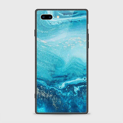 iPhone 8 Plus Cover - Mystic Marble Series - HQ Ultra Shine Premium Infinity Glass Soft Silicon Borders Casee