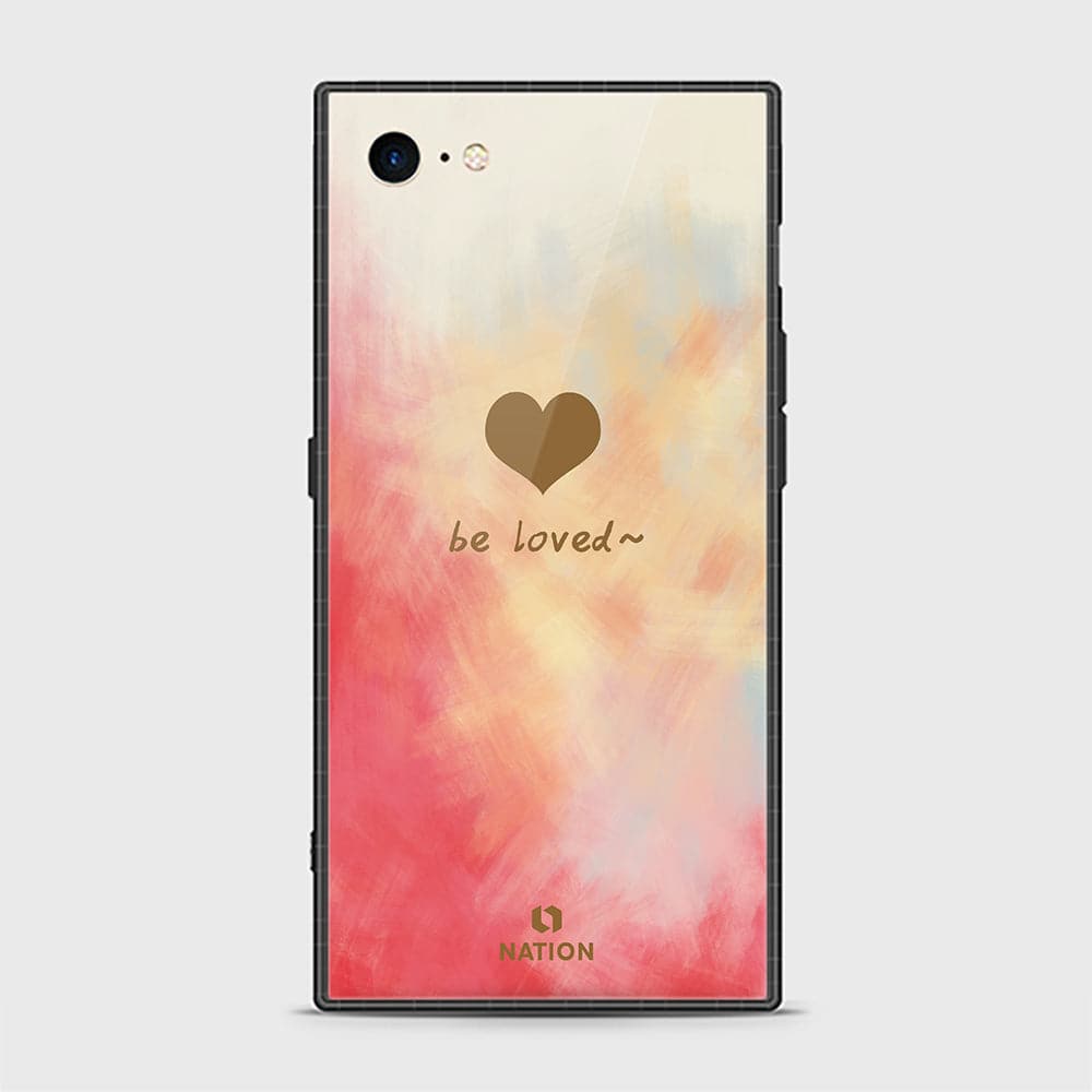 iPhone 8 Cover - Onation Heart Series - HQ Ultra Shine Premium Infinity Glass Soft Silicon Borders Casee