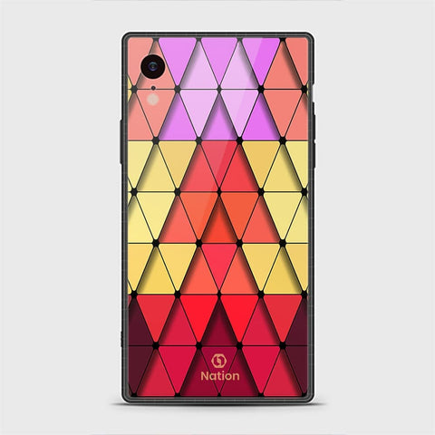 iPhone XR Cover - Onation Pyramid Series - HQ Ultra Shine Premium Infinity Glass Soft Silicon Borders Casee