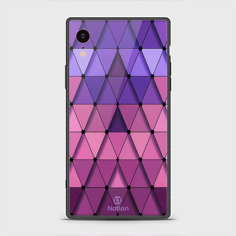 iPhone XR Cover - Onation Pyramid Series - HQ Ultra Shine Premium Infinity Glass Soft Silicon Borders Casee