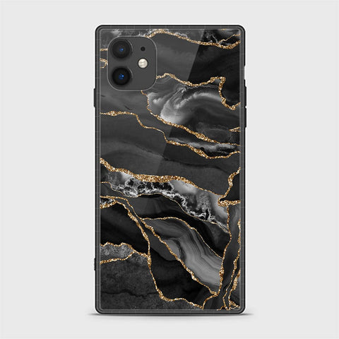 iPhone 11 Cover - Black Marble Series - HQ Ultra Shine Premium Infinity Glass Soft Silicon Borders Casee